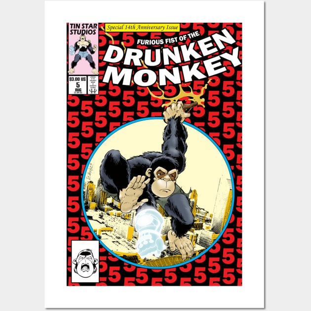 Drunken Monkey #5 Cover Wall Art by tinstar1